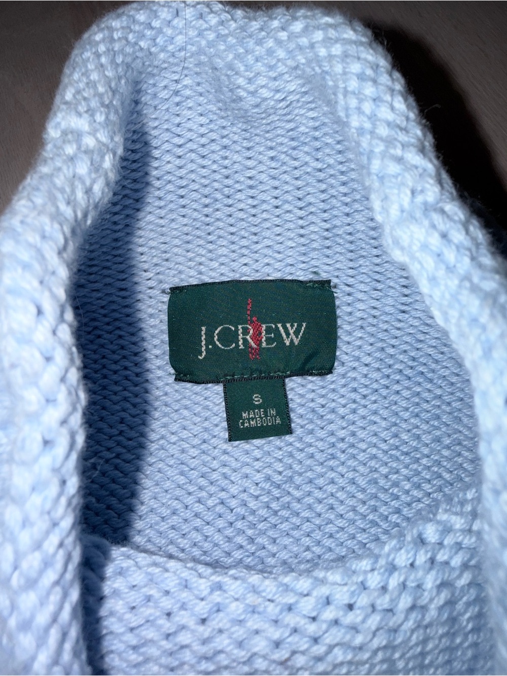 J. Crew 1988 Heather Light Blue Rollneck Trade Sweater Small Like New - Picture 2 of 8